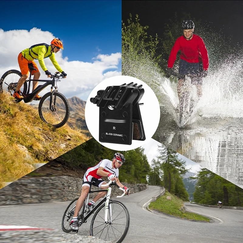 Pastillas de freno de bicicleta, frenos de disco hidráulicos, pastillas de freno de disco de cerámica for bicicleta de montaña y carretera, piezas de ciclismo piezas de bicicleta(BL-03S 8Pair)
