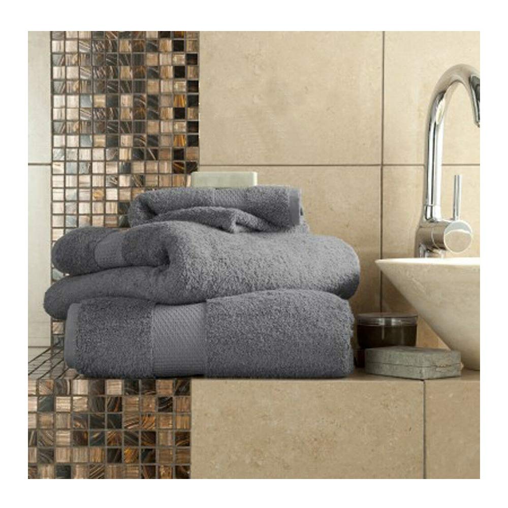 3 PC Egyptian Cotton Towel Set Soft Combed Absorbent 700gsm, Charcoal