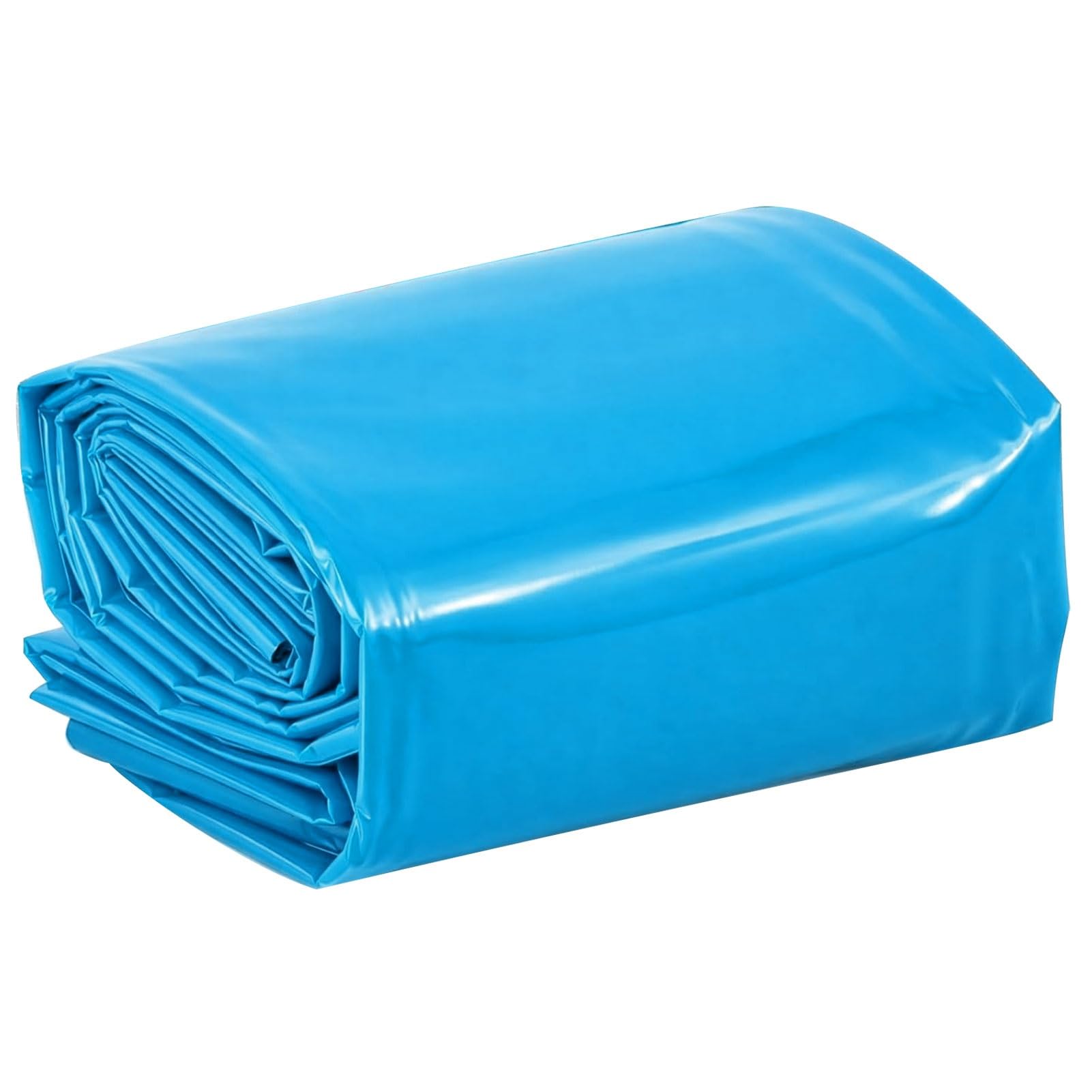 Luyckfrazy Blue Pond Liner, HDPE Liner Tarpaulin Sealing Film Large Size Foldable Plastic Pond for Outdoor Ponds, Koi Ponds Aquaculture Construction Site(3x8m(9.8x26.2ft))