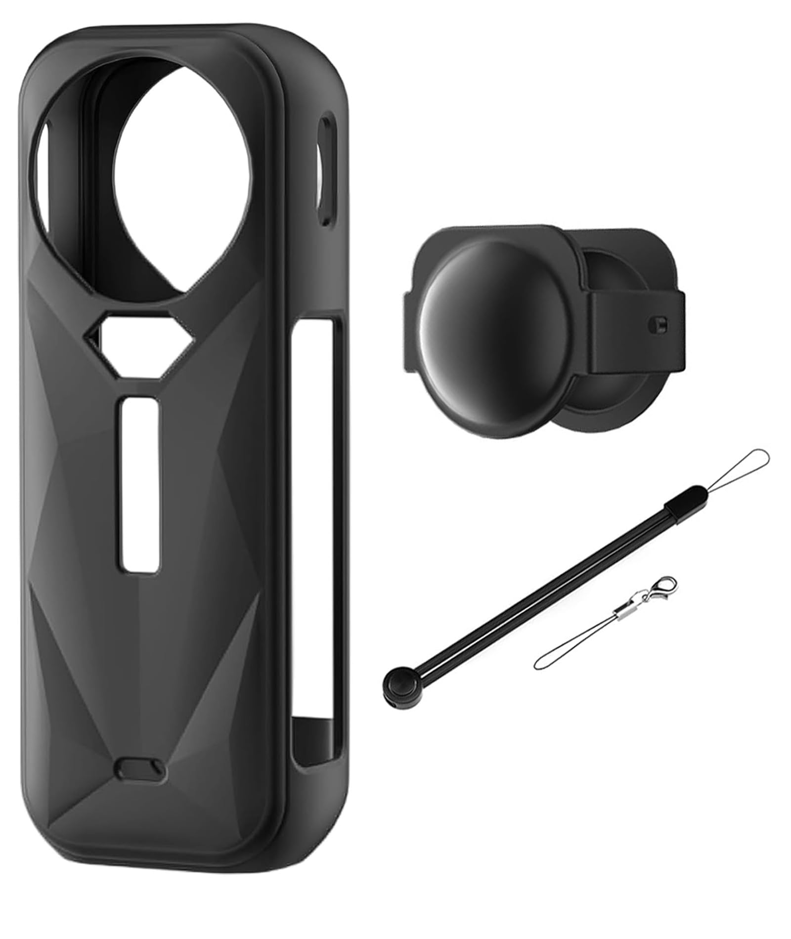 4Pcs Silicone Skin Cover for Action Camera, Anti-Scratch Protective Soft Silicone Cover, Lightweight Case for Action Camera,Compatible with Insta 360 X5