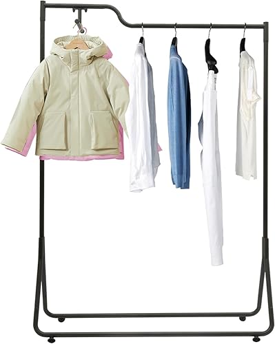 Perchero moderno y resistente para ropa, estante de exhibición al por menor con patas ajustables, colgadores de pie de una sola barra, estantes de