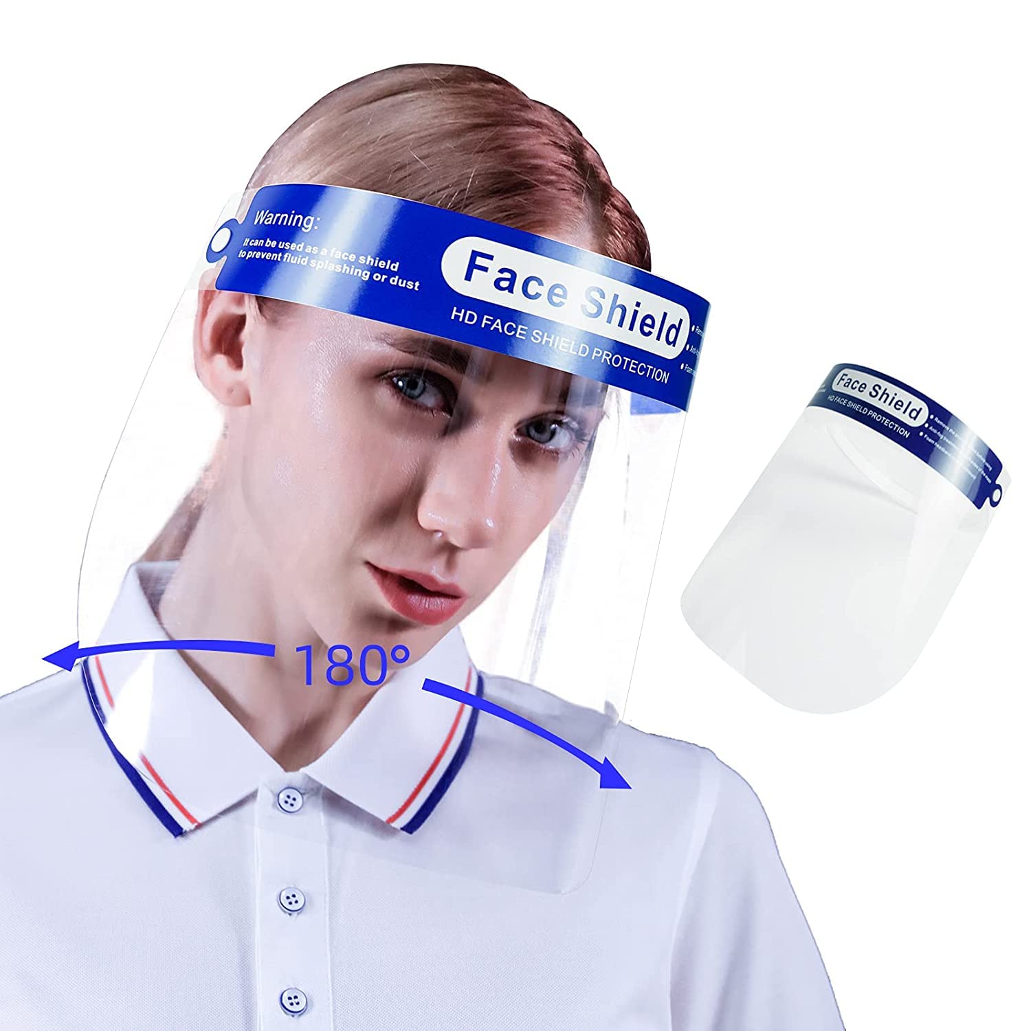 reusable face shield Full Face Anti-Fog face shields Wind&Dustproof Transparent adjustable face shield mask for adults【10 pcs】