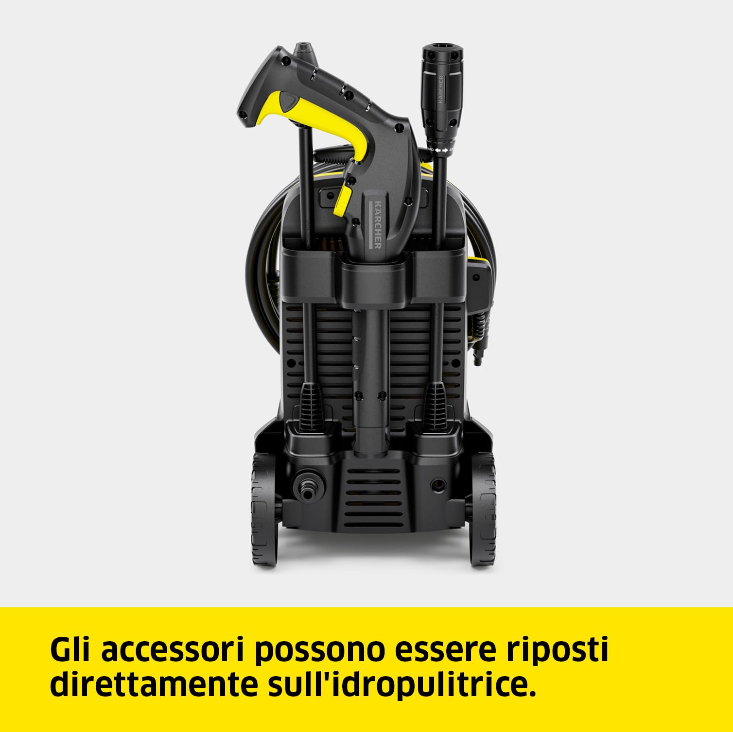 Kärcher Idropulitrice K 4 Classic, 130 bar, 420 l/h, 30 m²/h, Avvolgitubo, Pistola, Lancia, Ugello Rotante