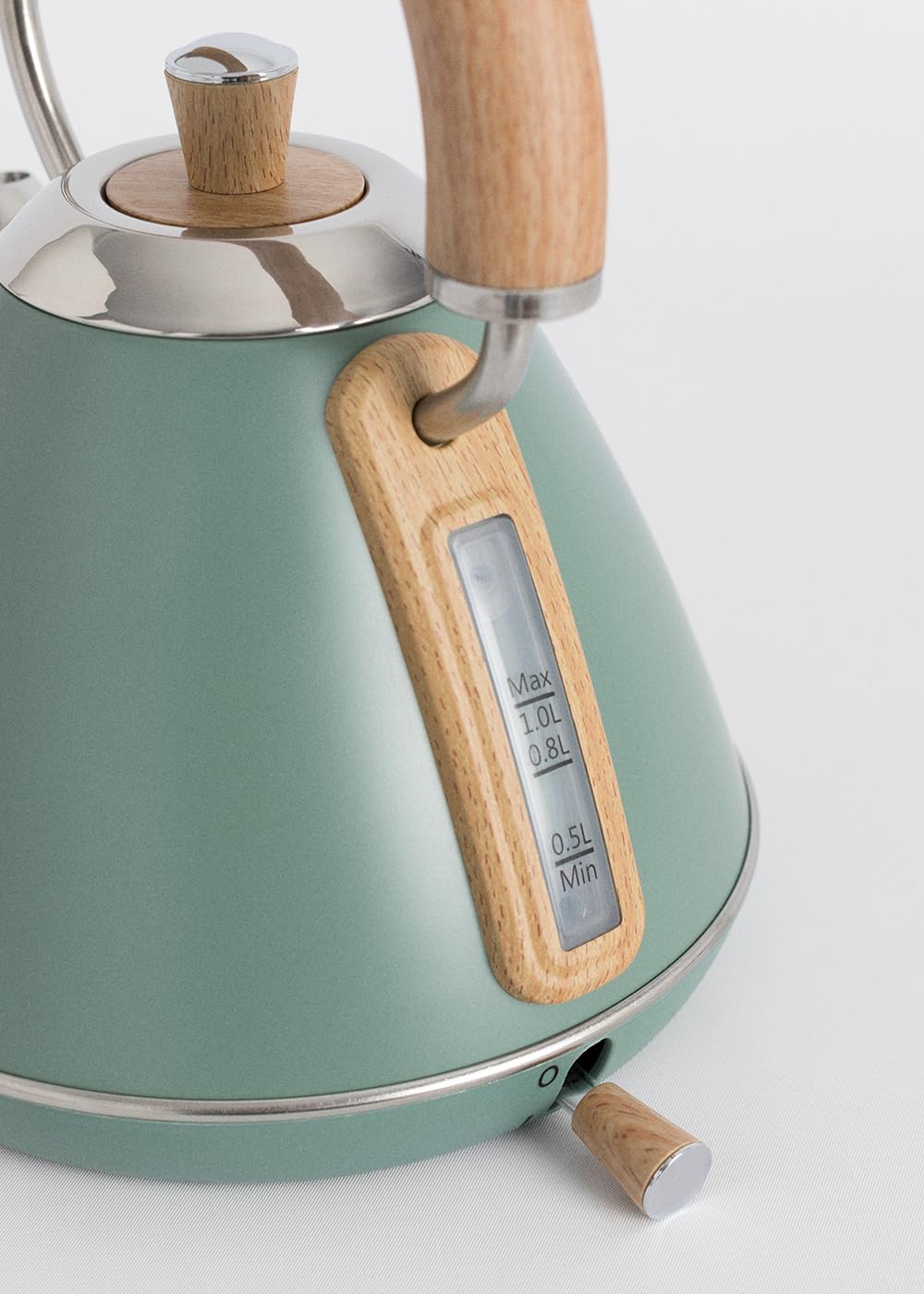Bouilloire électrique Vert sauge 1l 1200 W arrêt automatique filtre anti-calcaire