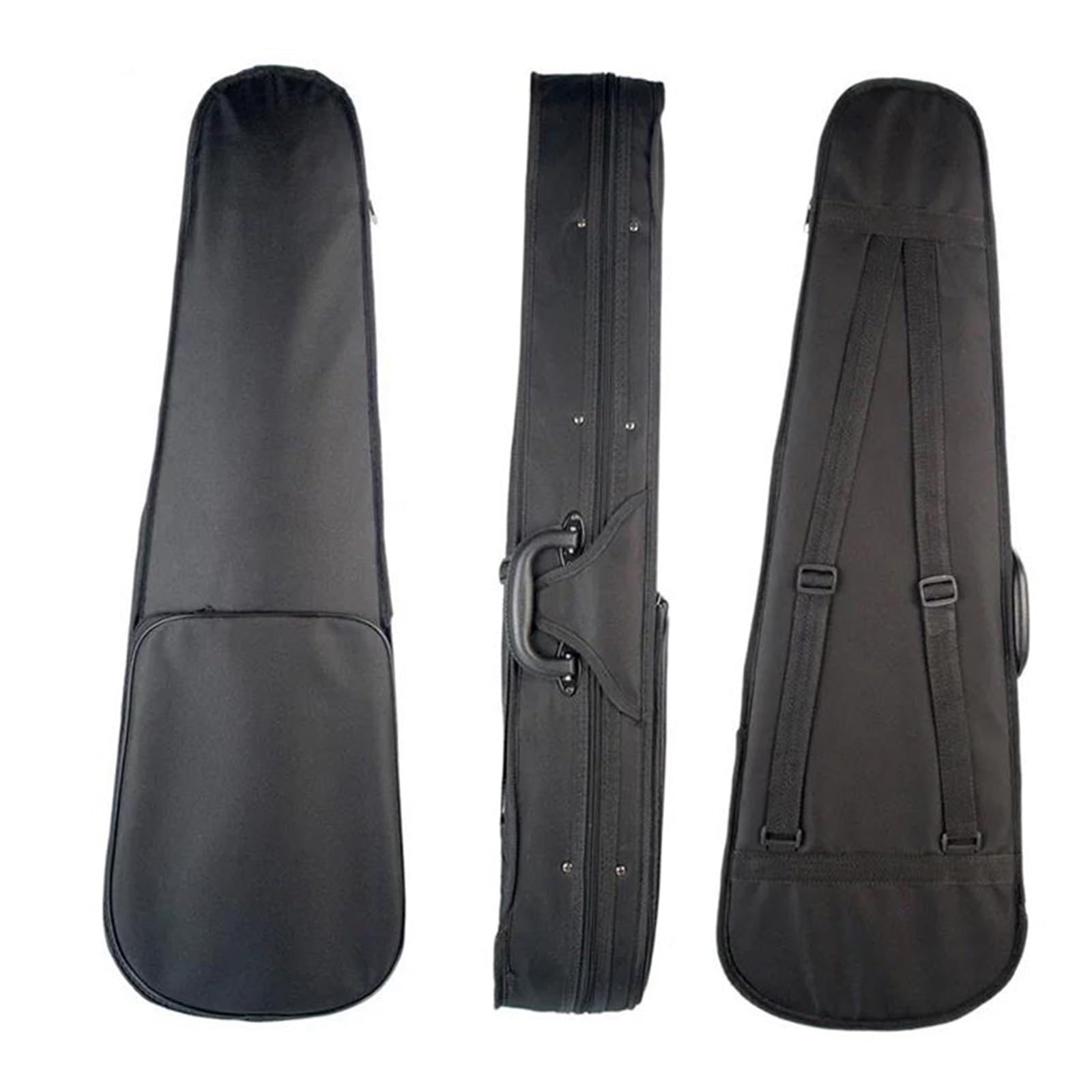 Estuches y fundas para instrumentos de cuerda Estuche Para Violín Estuche Rígido Para Violín Con Forma Triangular Profesional De Tamaño 3/4 - Piezas Interiores Plateadas Para Violín
