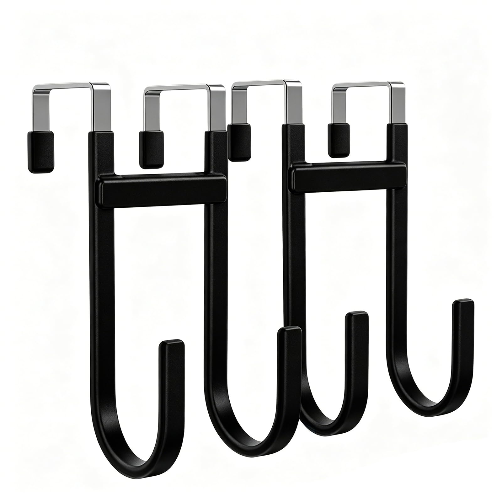 Photo 1 of BAKON Over-the-Door Hooks, 2 Pack Heavy Duty, Black