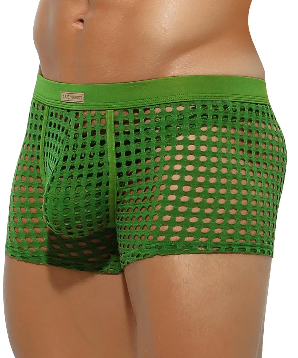 Men's Sexy Trunks Sheer Mesh Underwear Novelty Low Rise Lingerie