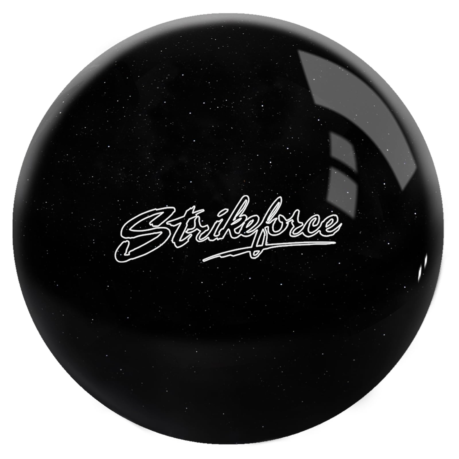 KR Strikeforce Polyester Undrilled Bowling Ball Black Sparkle 12lb