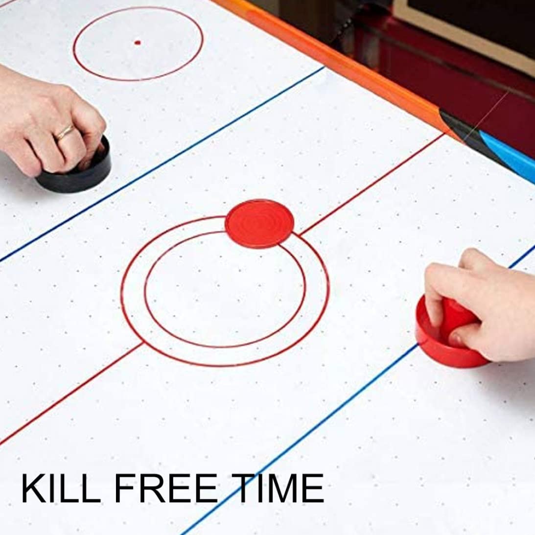 Dischi da Air Hockey Set di ricambio per Air Hockey Spingitori per hockey su ghiaccio Dischi Paddle Tavolo da gioco per famiglie Set di ricambio per Air Hockey rosso Spingitori per hockey su ghiaccio