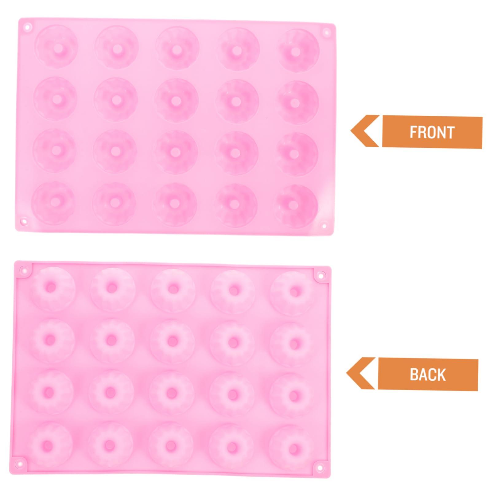 PRETYZOOM Silikon Kuchenform mit 20 Mulden Ofenfest und Mikrowellengeeignet Rosa Farbe zum Backen von Mousse und Quiche