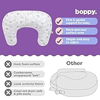 Vista 7 de Boppy Almohada de lactancia – Biberón firme y ergonómico en forma de U y almohada de lactancia materna con alto levantamiento para mayor comodidad