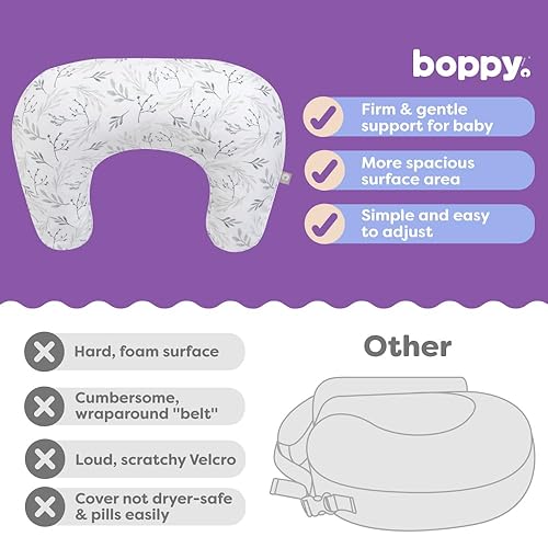 Miniatura 7 de Boppy Almohada de lactancia – Biberón firme y ergonómico en forma de U y almohada de lactancia materna con alto levantamiento para mayor comodidad