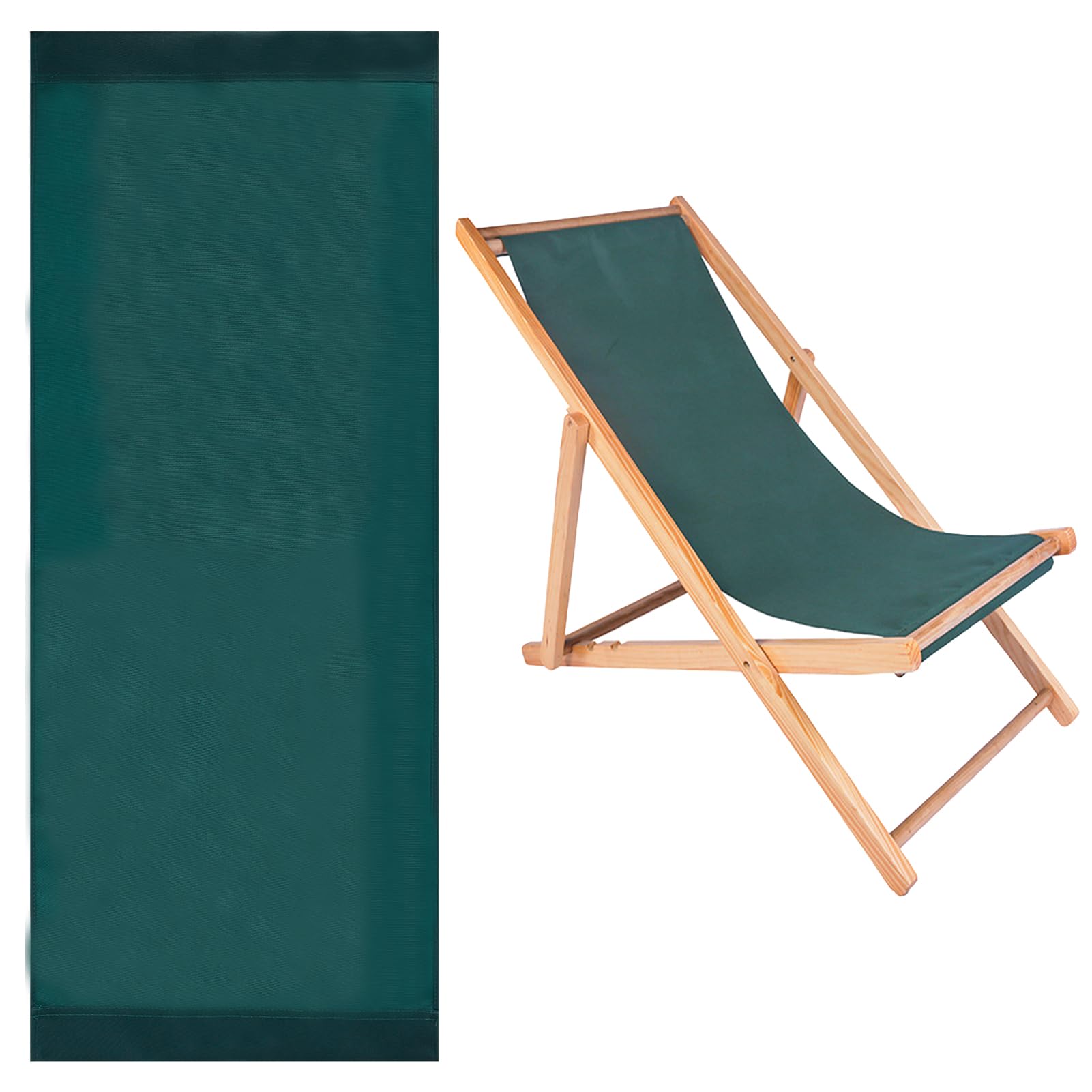 NICENEEDED 45 Pollice Beach Sling Chair Sostituzione Tessuto, Tessuto per Sedie A Sdraio da Giardino, Sedia Pieghevole da Esterno in Tela
