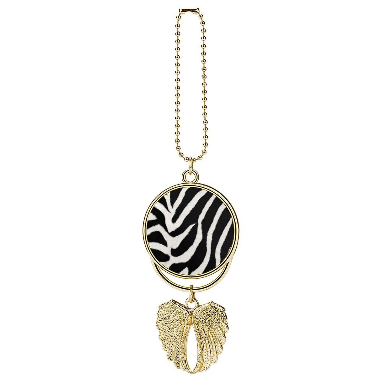 Zebra Animal Car Pendant Car Rearview Mirror Pendant Custom Photo Car Hanging Ornament Car Rear View Mirror Hanging Accessories Angel Wing Car Charm Gift for Men Women