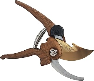DONSP1986 Pruning Shears for Gardening, Garden Scissors and Clippers, Professional Branch Garden Secateurs (Wood-like grain)