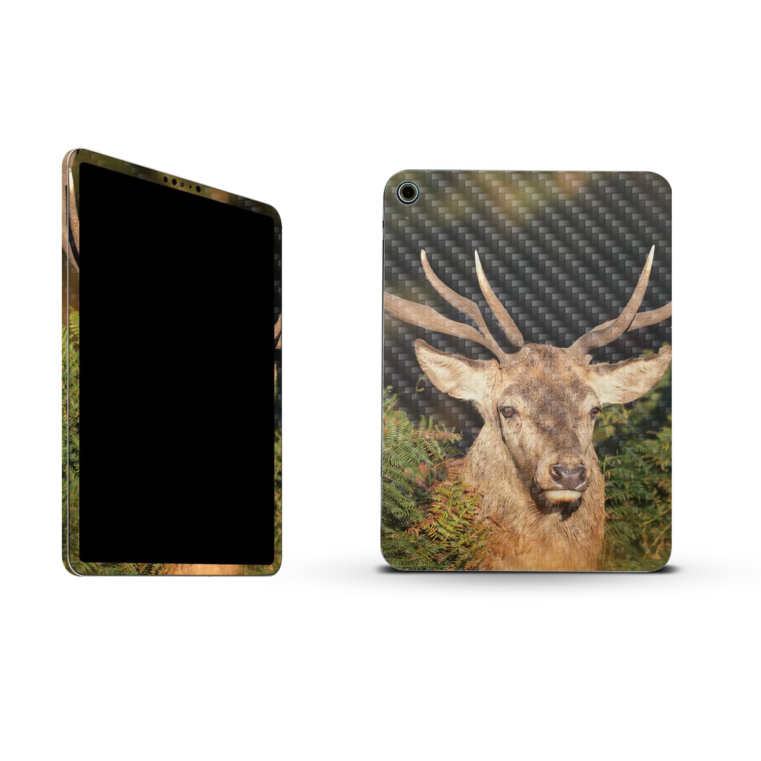 MightySkins Carbon Fiber Skin Compatible with Apple iPad 10.9" 10th Gen (2022) Full Wrap Kit - Morning Buck | Protective, Durable Textured Carbon Fiber Finish | Easy to Apply | Made in The USA