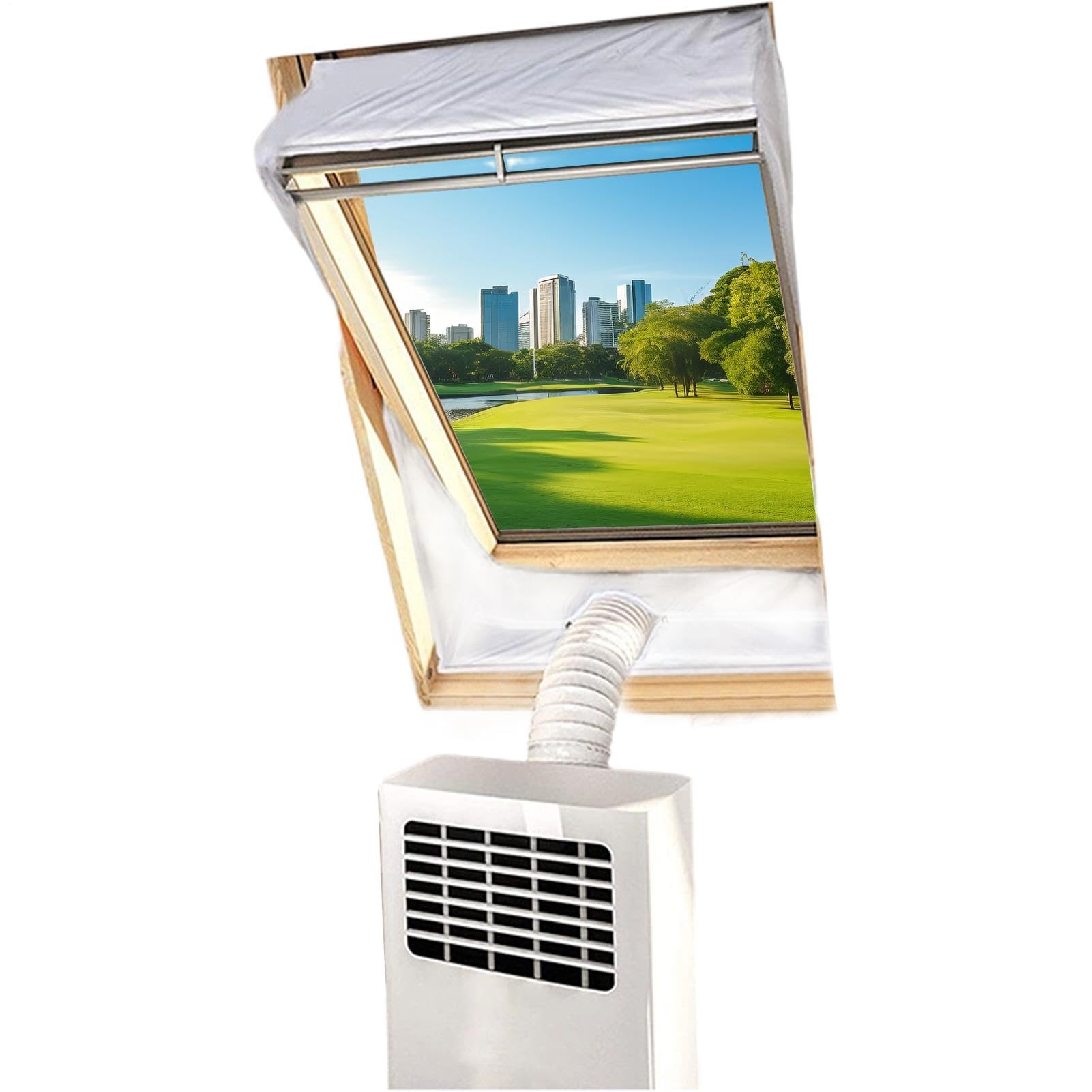 Kit di Sigillatura per Finestra per Aria Condizionata Portatile Tubo di | Kit per Finestra per Climatizzatore Mobile per Uso in Appartamento, Camere, Soggio