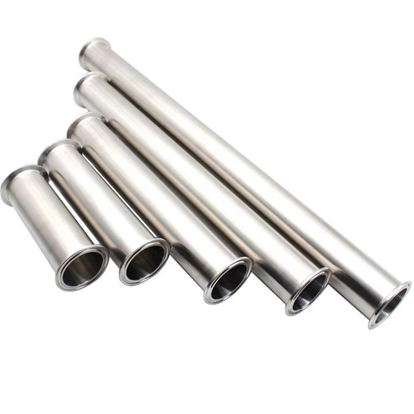 1pcs 19mm-102mm 3/4” 1” 1-1/2” 2” 2-1/2” 3” Sanitary Tri Clamp Type Spool Tube with Ferrule Clamp SS304 100mm 200mm 500mm Length Tube