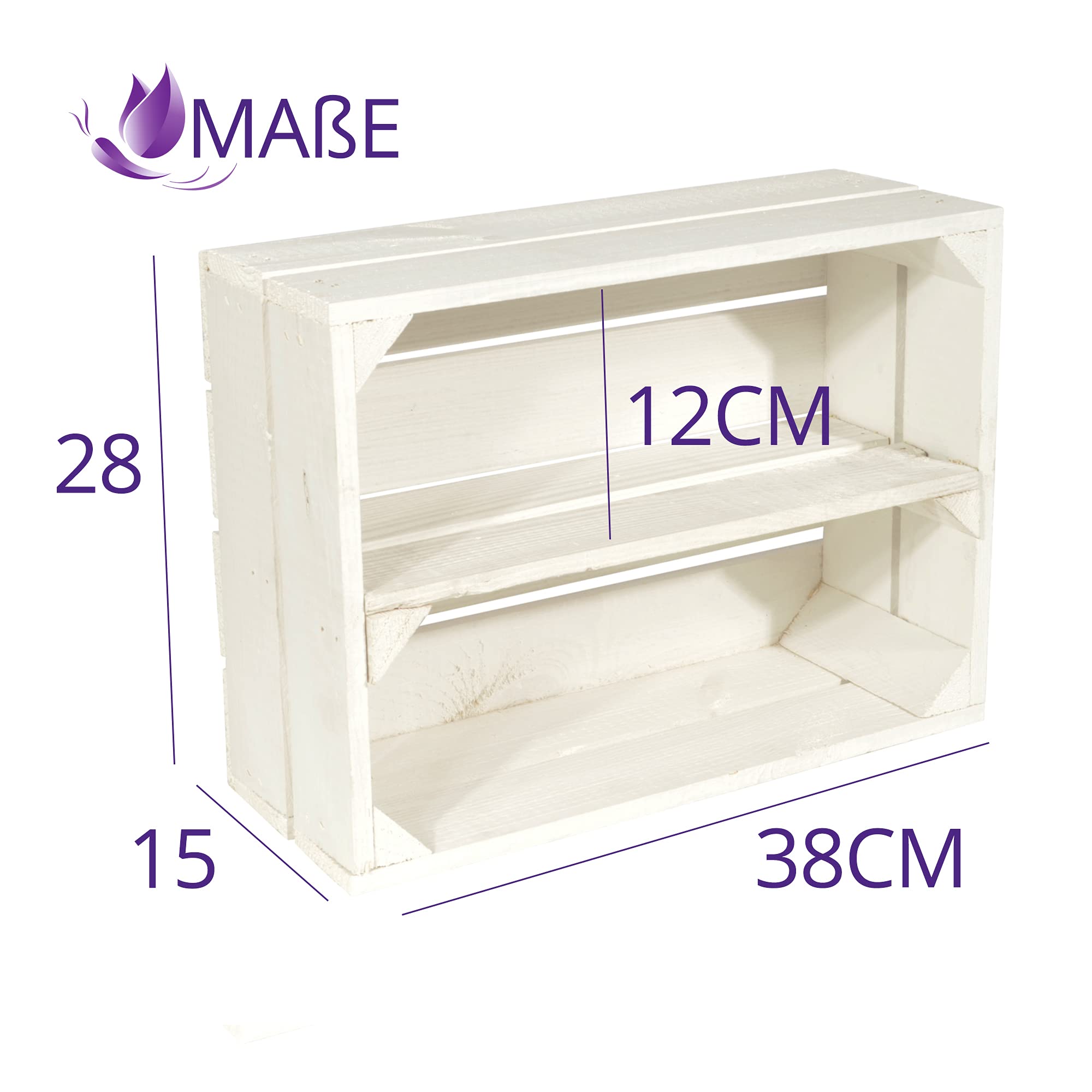 Portaspezie con 9 spezie – Scaffale in legno bianco 1 mensola lunga