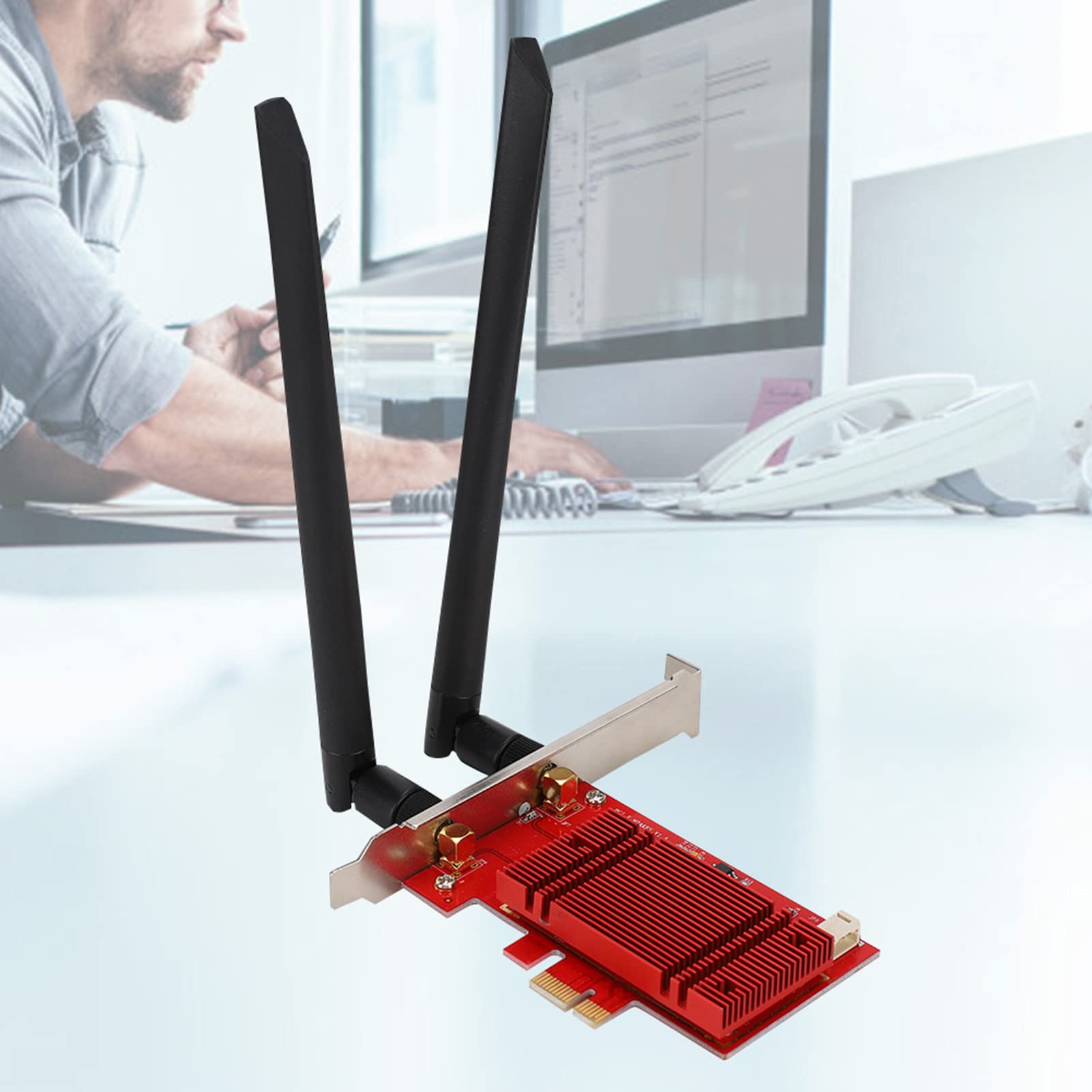 Carte Réseau PCIe WiFi 6, 2400Mbps 2x2 MU-MIMO