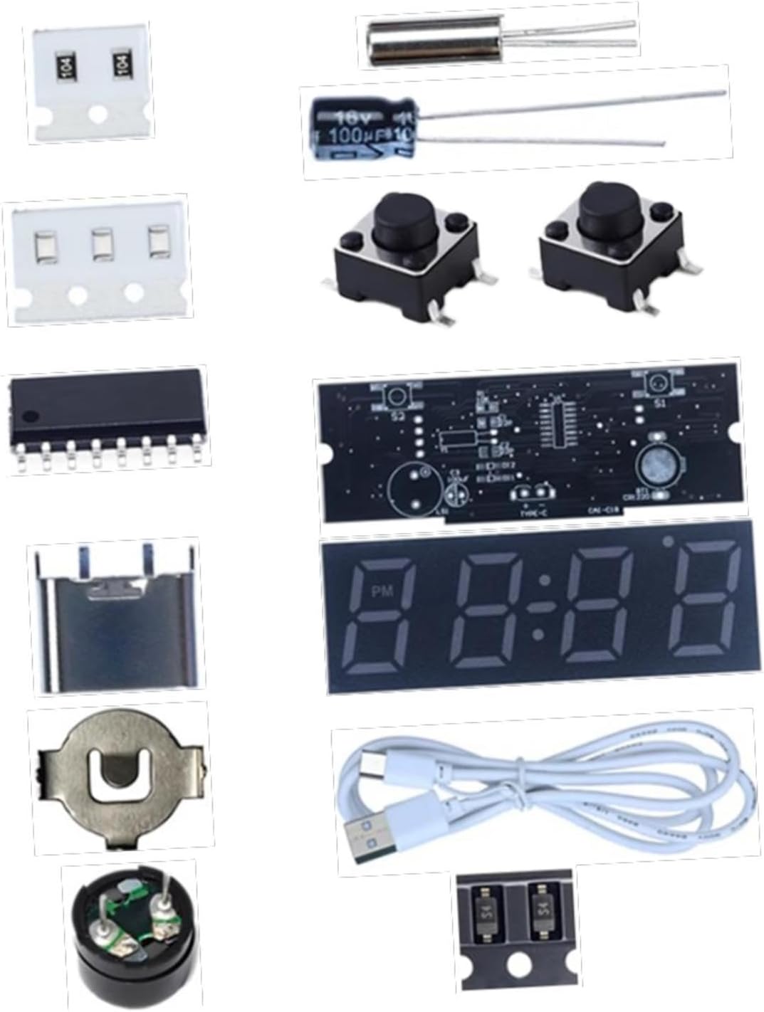 DIY Digital Clock Kit Professional Soldering Practice for Dorm Bedroom Cafes Without Cover | Home D?©Cor | Clocks | Alarm Clocks