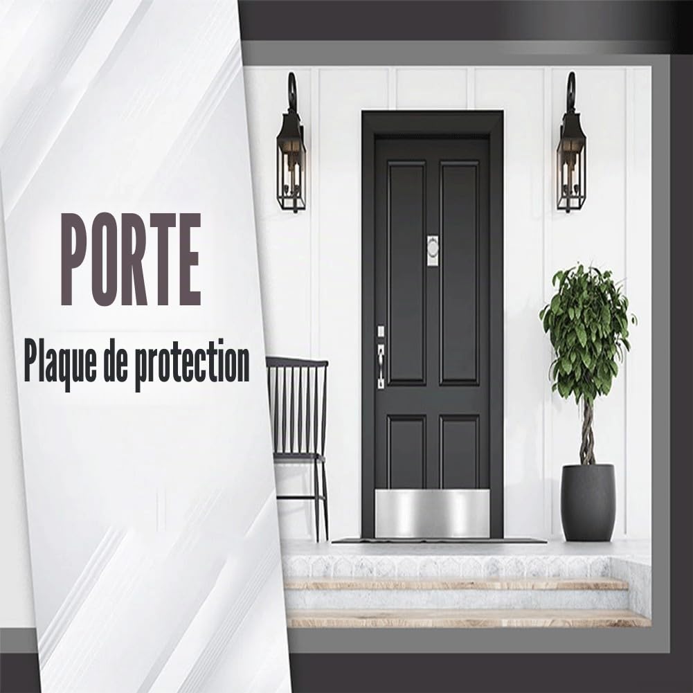 Plaque de porte, protection de porte extérieure, accessoire de rechange pour portes extérieures