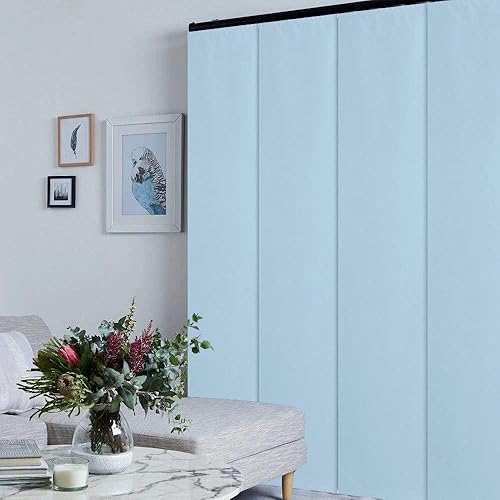 Miniatura 3 de LETAU - Persianas corredizas 100% opacas con riel, hechas verticalmente para ventanas grandes, puertas corredizas, espacios abiertos y divisores de