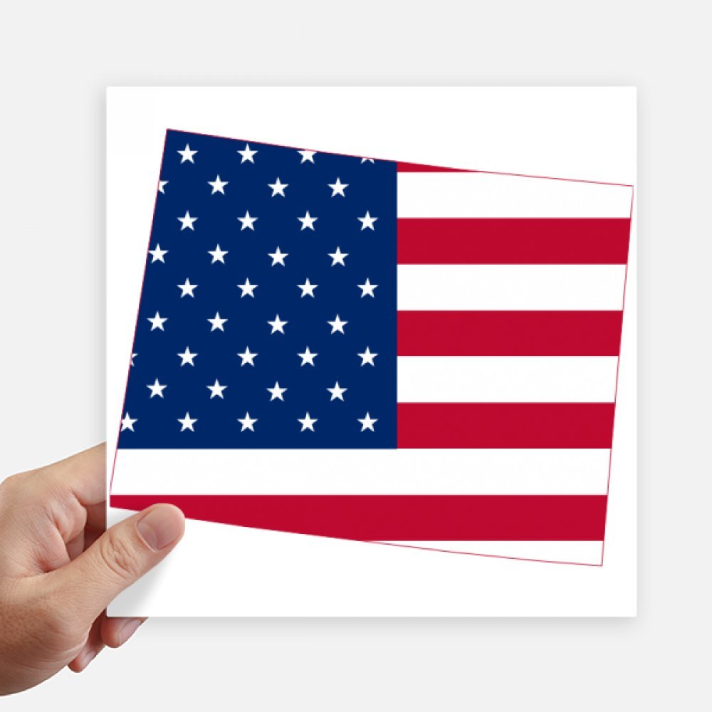 Sticker Wyoming 20cm multicolore pack de 4 grand format carré USA
