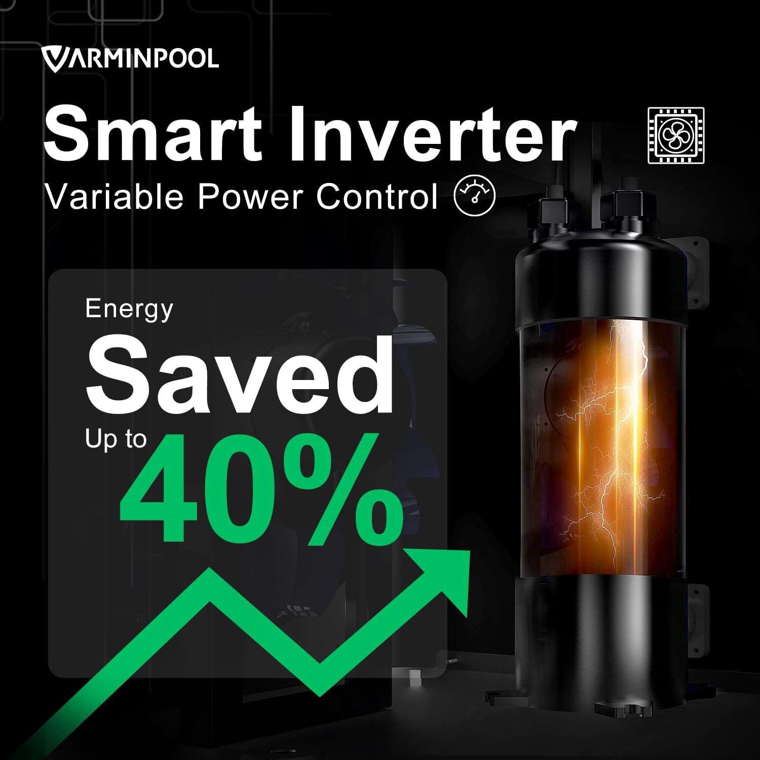 Close-up of the heat pump's water outlet with a 1.5 inch male thread hose fitting being attached.