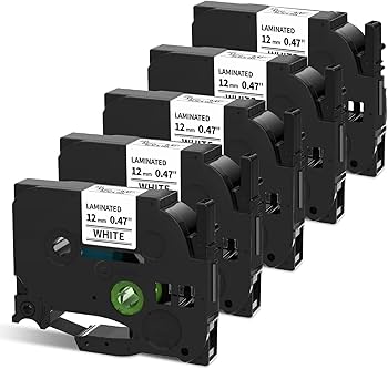 5 Pack Replacement for TZe-231 P Touch Label Tape Compatible with