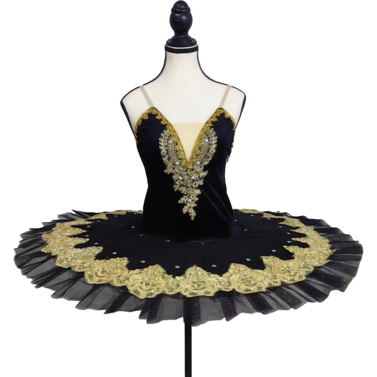 Falda De Tutú De Ballet para Mujer, Color Rojo Y, para Adultos, Disfraz De Ballet De Lago De Los Cisnes, Falda De Tutú con Lentejuelas Bordadas, Ropa