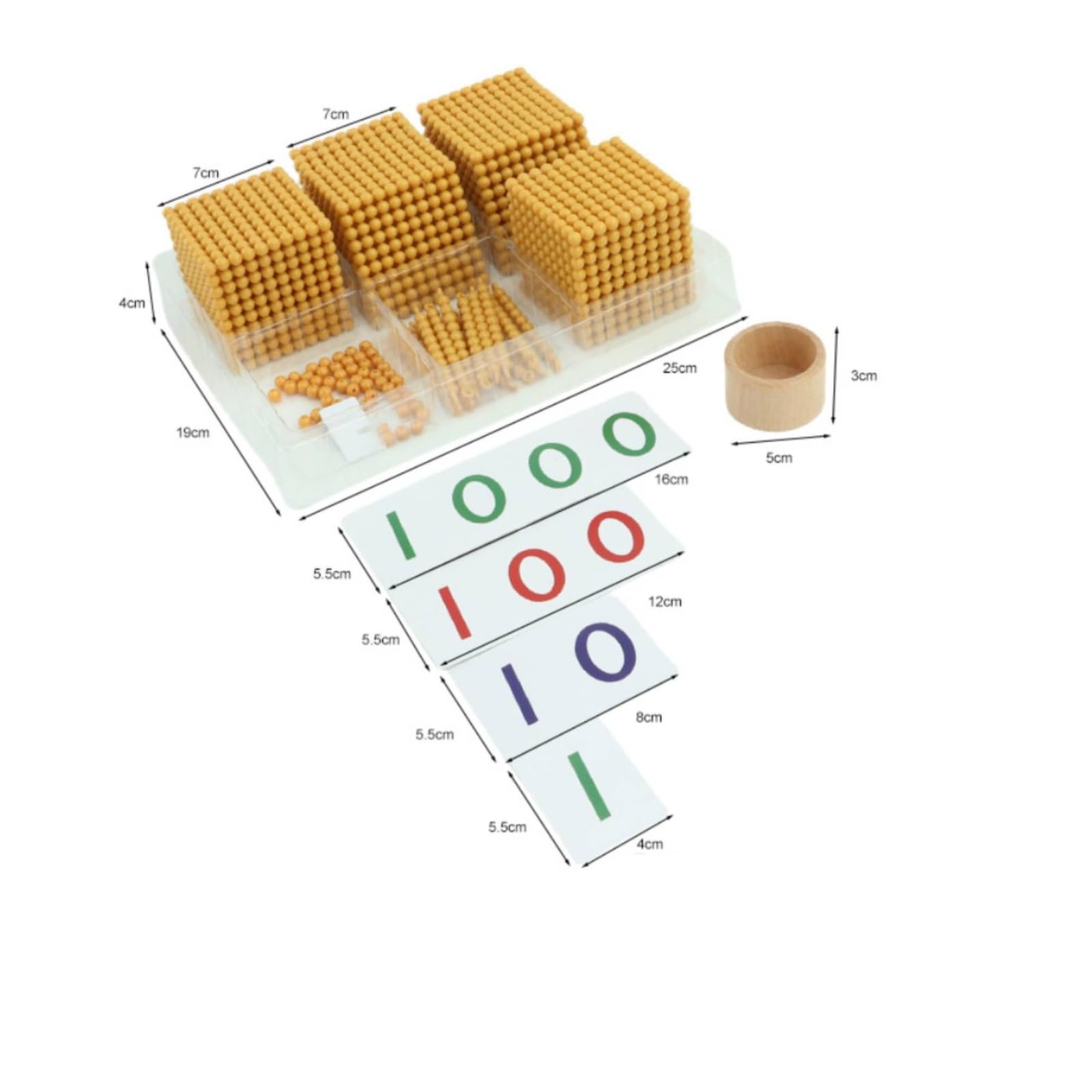 Child-Centered-dezimalsystem-mathematikspiel Mathematisch Mathe-Lernspiel mit Mathekarten Anschaulich Zählspiel mit für Homeschool-Eltern