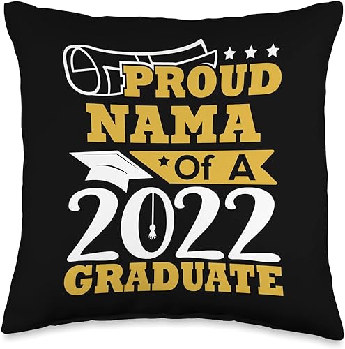 Proud Nama of a class of 2022 graduate graduation Throw Pillow