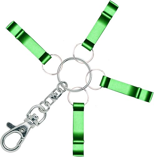 Miniatura 4 de Gadgetime USA Juego de 4 abridores de tapas de cerveza, abrebotellas de cerveza, abrebotellas para cerveza, refrescos, latas (verde)