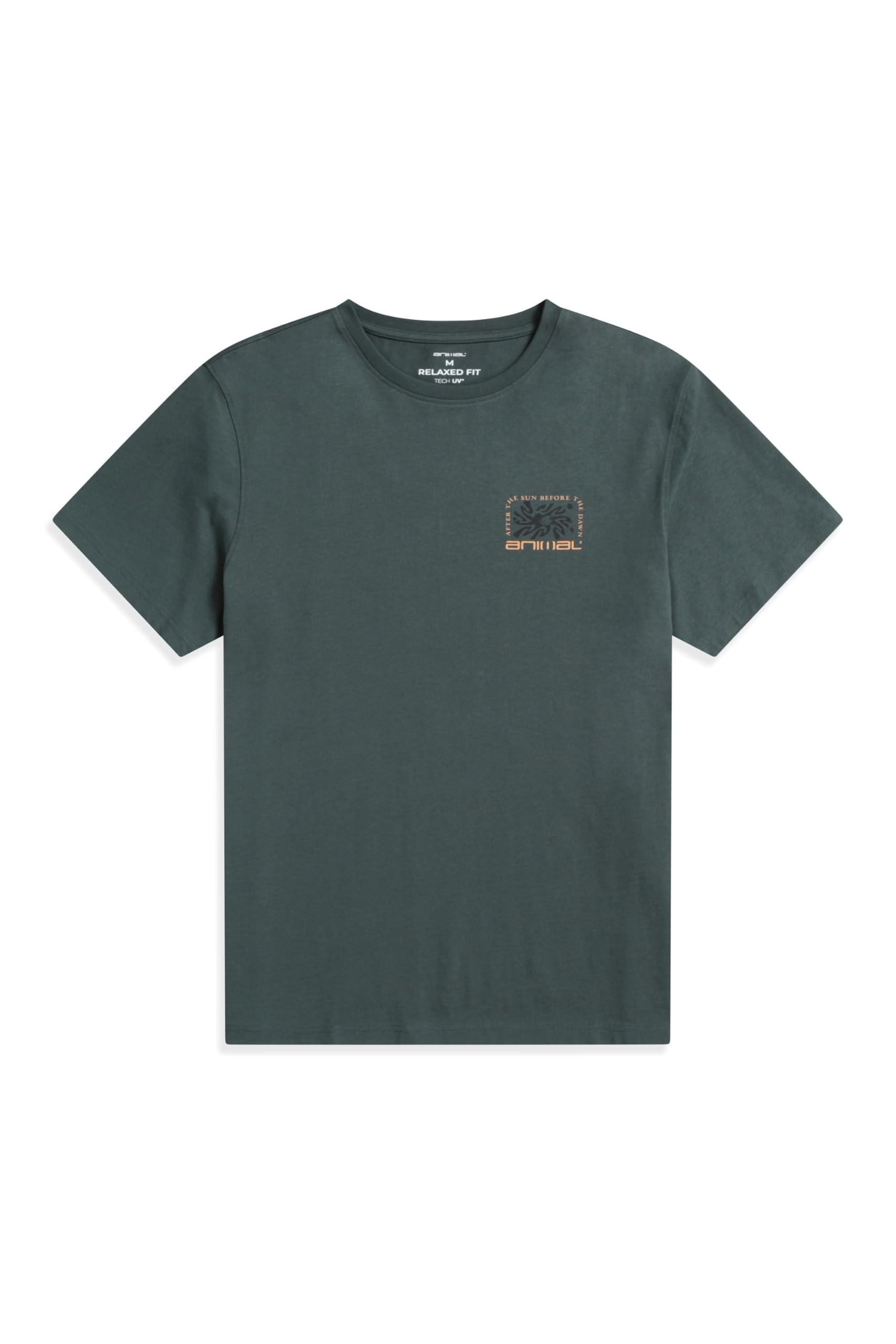 Animal Men's Green Chase Cotton Relaxed T-Shirt - Lightweight & Breathable, Casual Wear Shirt - Spring Summer Walking, Holiday & Outdoors Xl