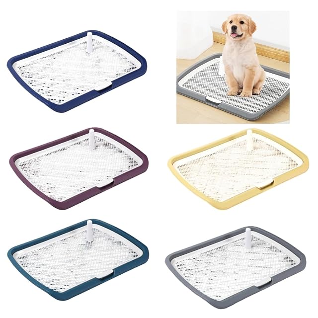 Foto 2 de 8 de DLUKENY Bandeja grande para orinar para perros y mascotas con vertical para inodoro de entrenamiento…