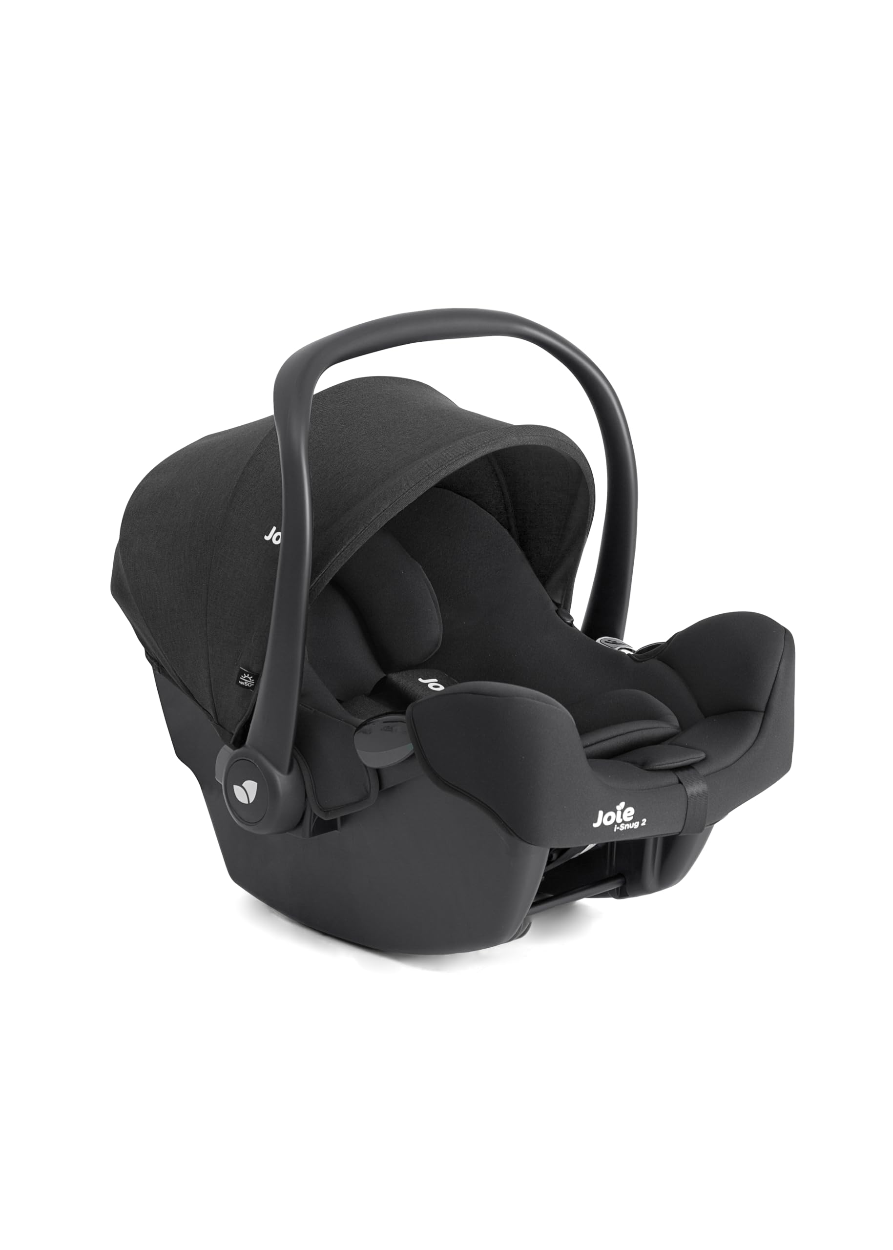JOIE – I-SNUG 2 – Coque bébé i–Size – Naissance à 75 cm (0–12 mois) – Compatible Isofix (base vendiue séparement) ou ceinture – Légère 3,35 kg – conforme ECE R129, capote UPF50+ – Coloris Raven