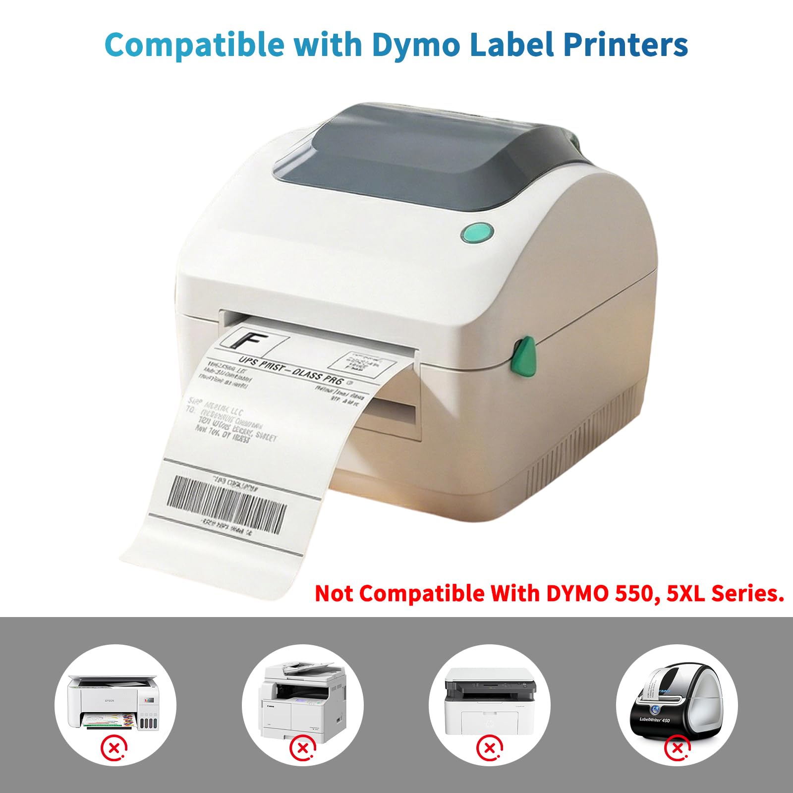 9527 Product 1744907 Lot de 12 rouleaux d'étiquettes d'expédition pour LabelWriter 4XL Blanc 10,2 x 15,2 cm
