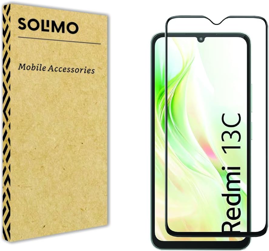 Tempered Glass Screen Protector for Xiaomi Redmi 13C 5G Smartphone,Redmi 13C 4G,Poco C65 with Edge-to-Edge Protector Coverage|Easy Installation Kit