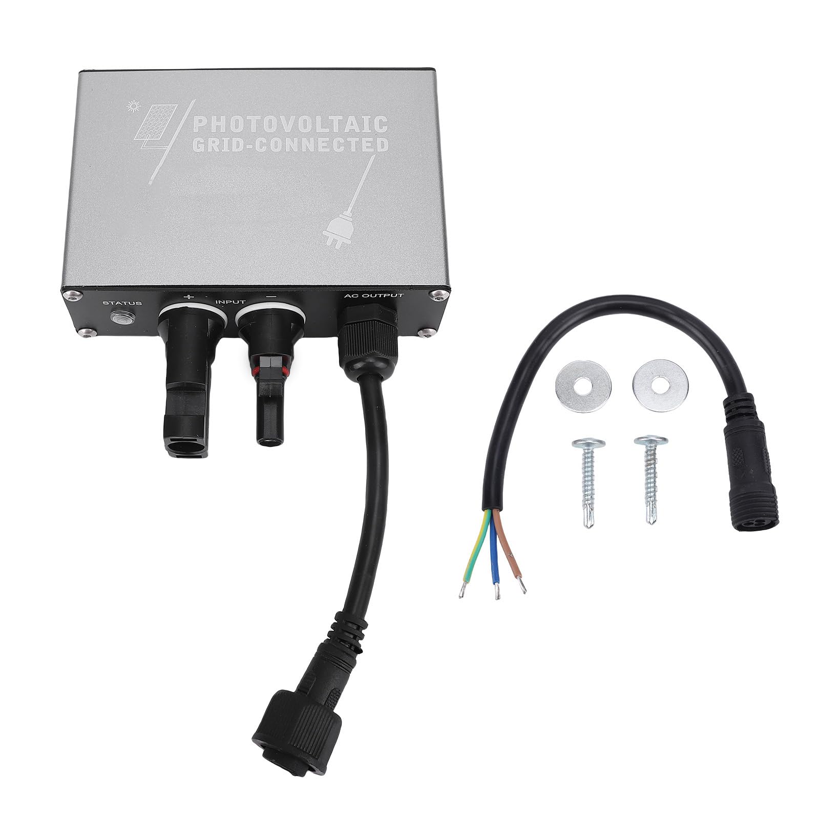 BuyWeek Inversor de Corriente Inversor de Energía, 12,5A Onda Sinusoidal IP45 Impermeable de Aleación de Aluminio para Autocaravana Camión
