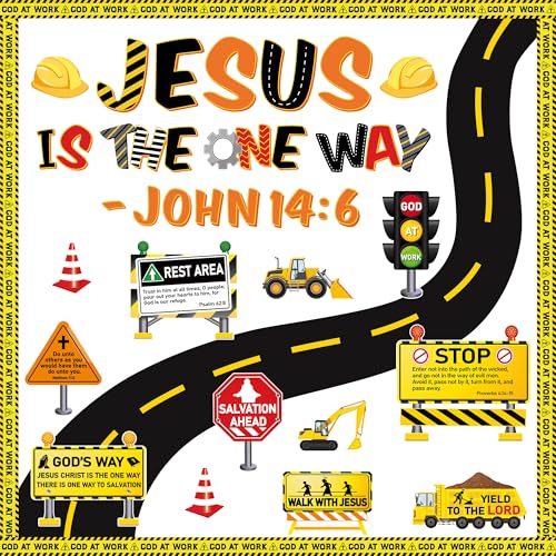 Christian construction bulletin board set