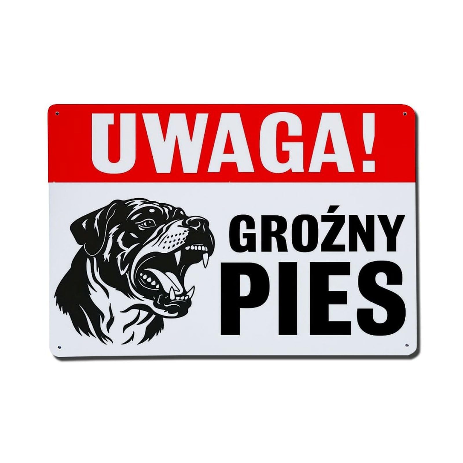 Beware Dangerous Dog Warning Sign Metal Tin Sign Plaque