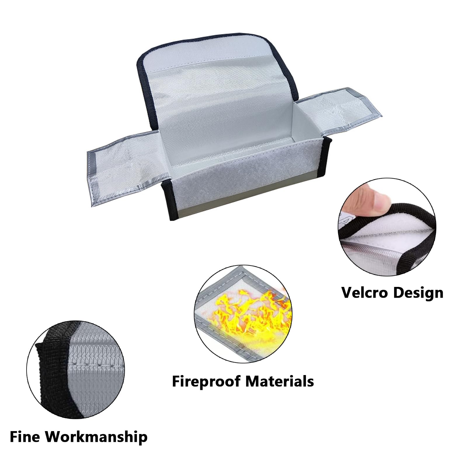 Borsa Ignifuga Per Batterie Lipo - 2 Pezzi, Sicurezza Durante La Ricarica, Per Droni E Modellini - Foto 7