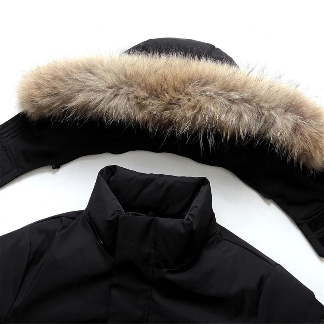 Vogrtcc Piumino Da Uomo Con Cappuccio Caldo Cappotto Invernale Parka Lungo