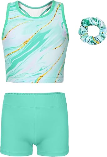 MODAFANS Gymnastics Leotards for Girls With Shorts Tumbling Dance Unitards Biketards Activewear