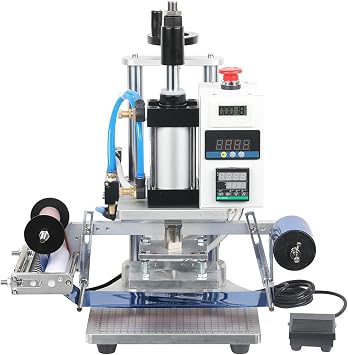 Small Embossing Hot Stamping Machine, Automatic Leather Hot Foil Stamping Machine with U-Shaped Heating Plate and Intelligent CNC, Automatic Paper Feeding Suitable f