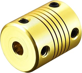 Tool parts 8mm To 5mm Aluminum Alloy Shaft Coupling Flexible Coupler L25xD20 Golden Tone