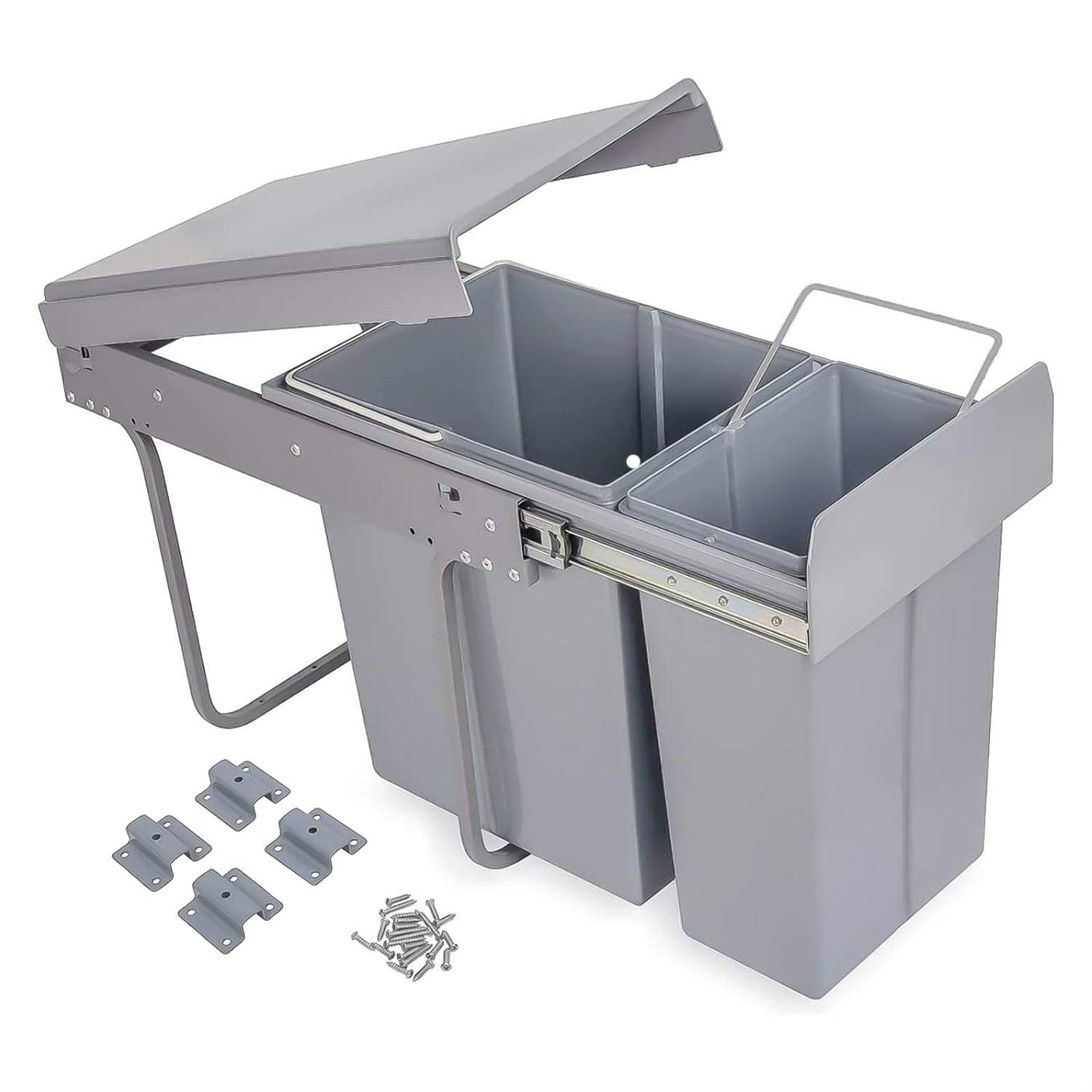 Buy tonchean Pull Out Trash Can Under 20 Quart + 10 Quart Under