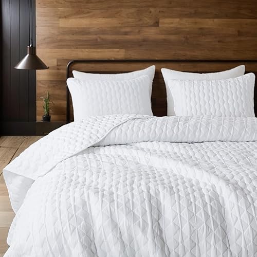 Miniatura 7 de White Quit - Juego de ropa de cama tamaño individual con funda de almohada, colcha ligera y suave, manta acolchada fina, para todas las estaciones,