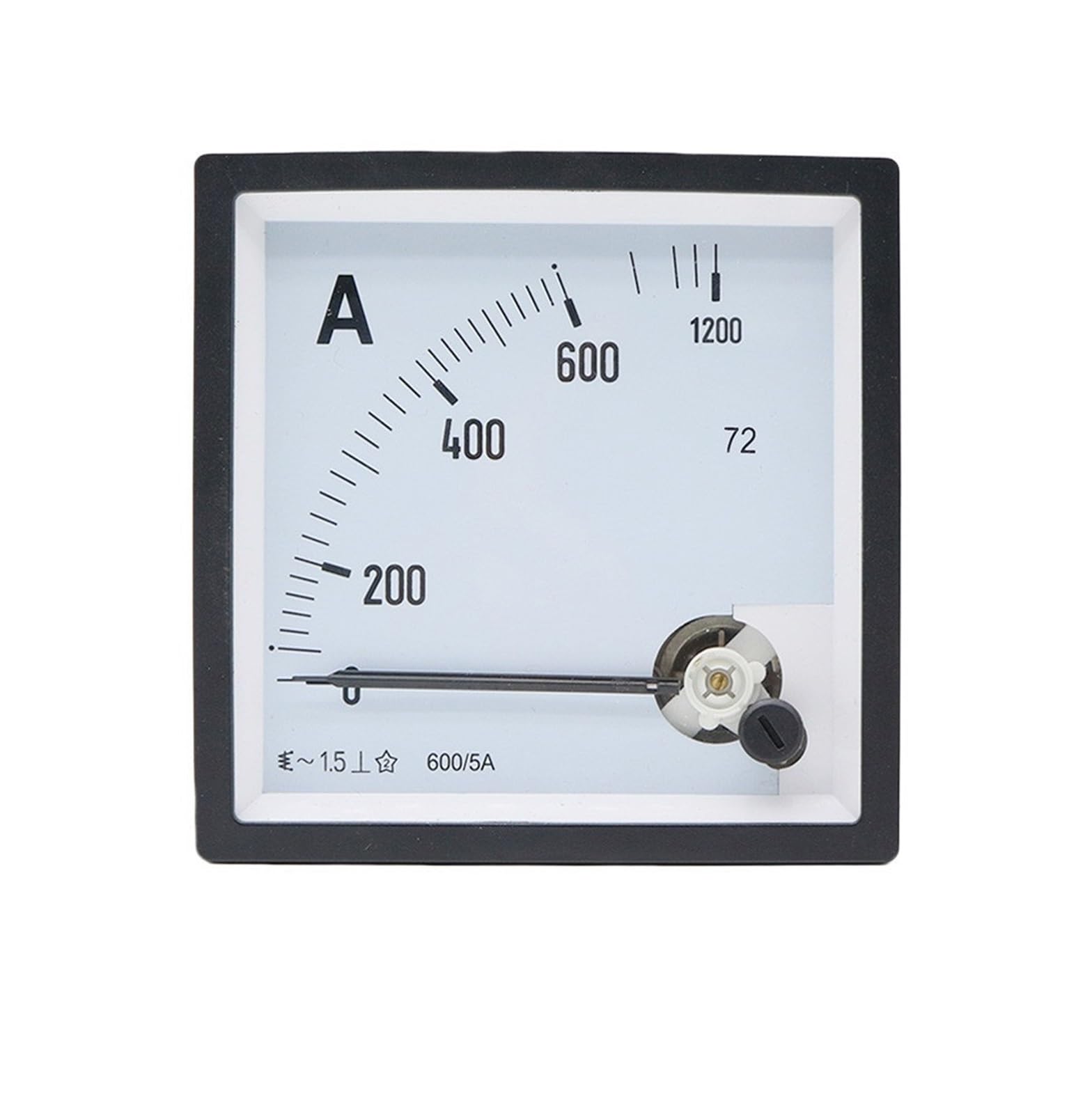 SQ-72 AC Amperemeter 50/5A 100/5A 500/5A Bereich Analog Amperemeter Manometer Panel 72x72mm 1Pcs(100A)
